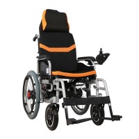 СКИДКА+ Складная электрическая коляска для инвалидов с подголовником MIRID D6035С (режимы: электро, активный). Литиевая батарея – 20 аг.
