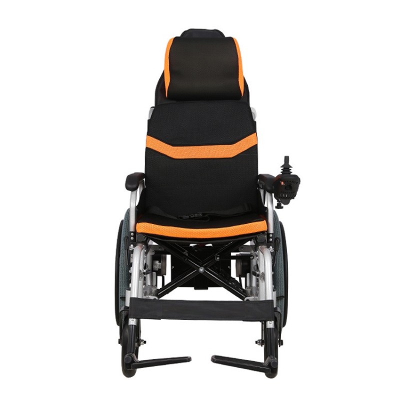 ЗНИЖКА+ Складана електрична коляска для інвалідів з підголовником MIRID D6035С (режими: електро, активний). Літієва батарея – 20 аг.