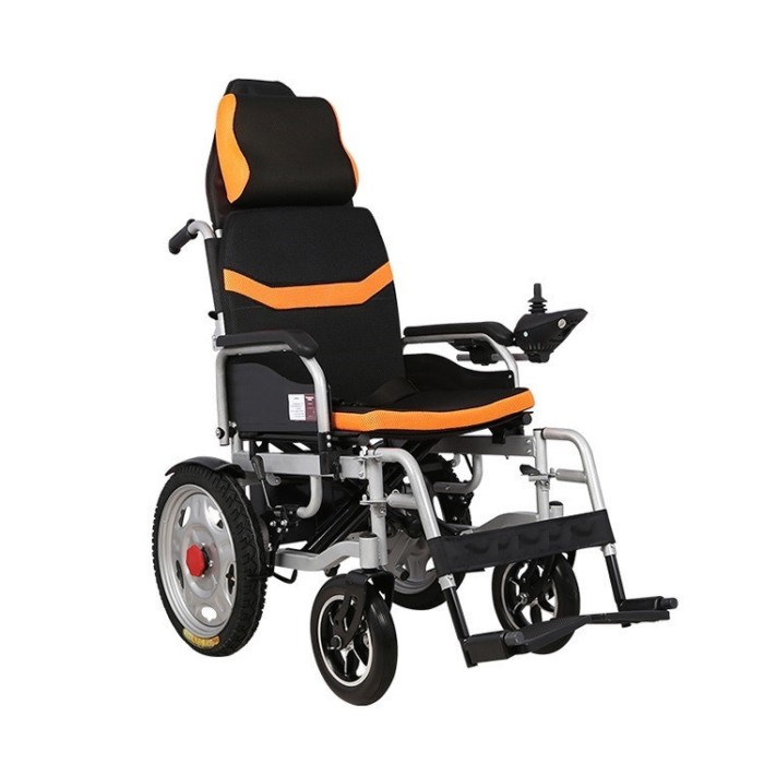 ЗНИЖКА+ Складана електрична коляска для інвалідів з підголовником MIRID D6036C. Літієва батарея – 20аг.