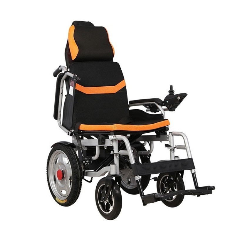 ЗНИЖКА+ Складана електрична коляска для інвалідів з підголовником MIRID D6036C. Літієва батарея – 20аг.