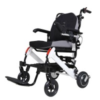 СКИДКА+ Легкая складная электрическая коляска для инвалидов MIRID D6033. Сверхпрочный алюминий.