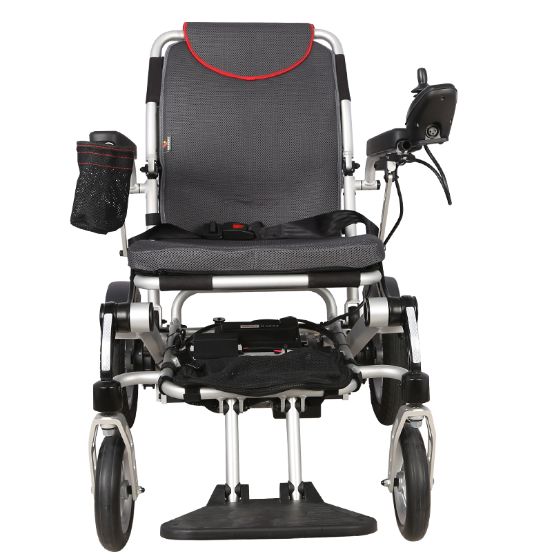 ЗНИЖКА+ Легка складана електрична коляска для інвалідів MIRID D6034. Складається з допомогою пульта.
